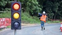 Temporary traffic lights in operation on Waterford road this week