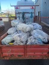 The trailer load of rubbish that was collected during the clean-up