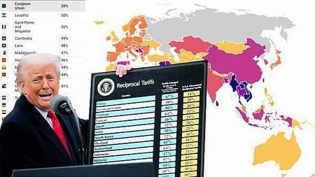 Who is hit hardest by Trump's tariffs? The full list and map