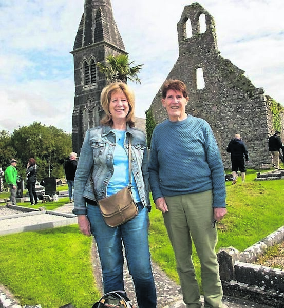 Patsy and Michael Aylward from Perth on a visit to Faithlegg Church during the Aylward Gathering 2023. Photo: John Power