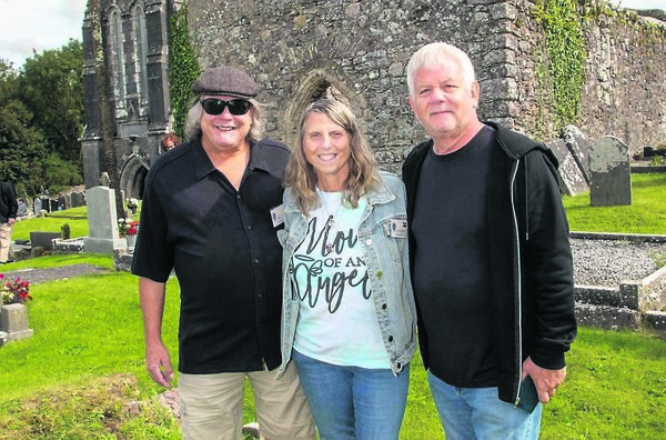 Eddie Aylward, Judy Aylward and Mike Monaco on a visit to Faithlegg Church. Photo: John Power