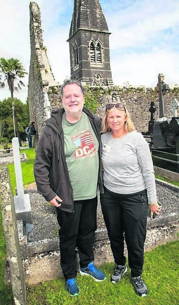 Michael and Julie Aylward on a visit to Faithlegg Church. Photo: John Power