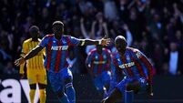 Nine-man Crystal Palace cling on to beat Brighton