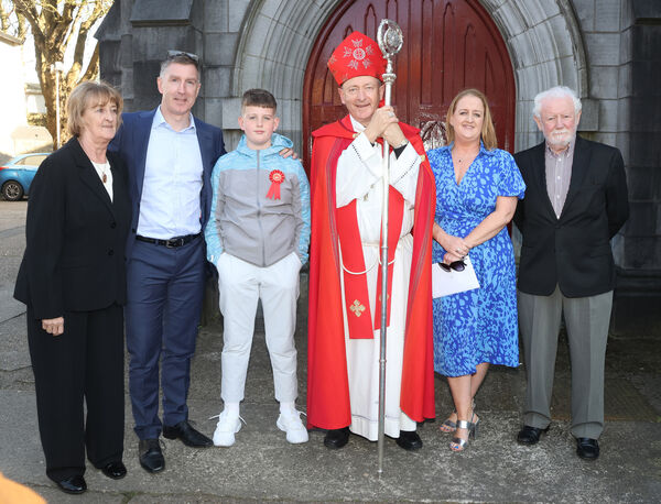 James Hall, St. Declan's, who was confirmed by Bishop Alphonsus Cullinan at St. John's Church. James Hall, St. Declan's, who was confirmed by Bishop Alphonsus Cullinan at St. John's Church.