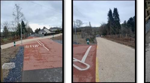 Some of the anti-skid surfacing on the Greenway