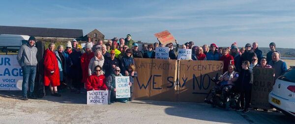 Local swimmers and residents gather to swim at Ardmore beach, protesting the commencement of works on the village's water sports facility. Local swimmers and residents gather to swim at Ardmore beach, protesting the commencement of works on the village's water sports facility.