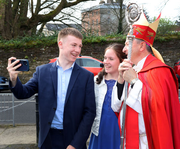Selfie time at St. John of God Confirmation, with Bishop Alphonsus Cullinan at St. Joseph & Benildus Church. Selfie time at St. John of God Confirmation, with Bishop Alphonsus Cullinan at St. Joseph & Benildus Church.