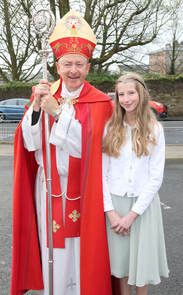 Ciara Sealy, St. John of God, who was confirmed by Bishop Alphonsus Cullinan at St. Joseph & Benildus Church. Ciara Sealy, St. John of God, who was confirmed by Bishop Alphonsus Cullinan at St. Joseph & Benildus Church.