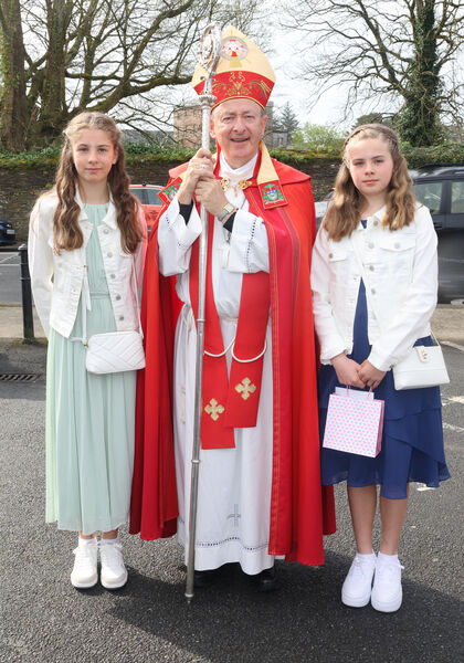 Jessica and Isabelle Ferguson, St. John of God, who was confirmed by Bishop Alphonsus Cullinan at St. Joseph & Benildus Church.  Jessica and Isabelle Ferguson, St. John of God, who was confirmed by Bishop Alphonsus Cullinan at St. Joseph & Benildus Church.