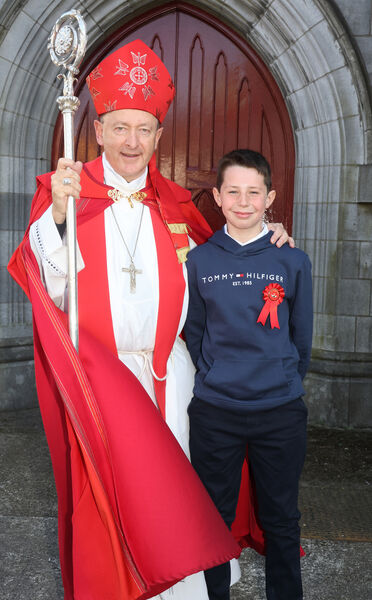  Robbie McCarthy, St. Declan's, who was confirmed by Bishop Alphonsus Cullinan at St. John's Church.