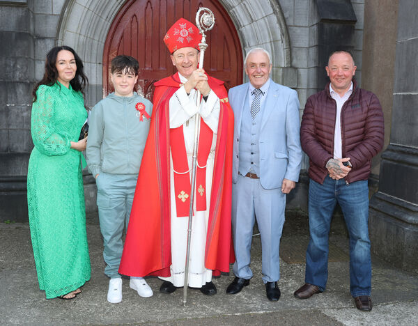  Cayden Gater, St. Declan's, who was confirmed by Bishop Alphonsus Cullinan at St. John's Church.
