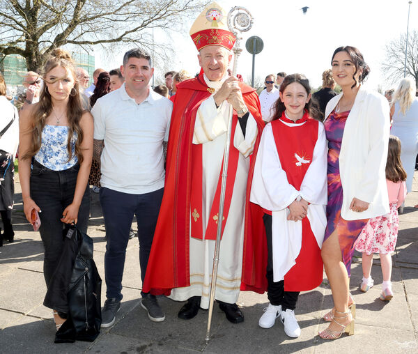  Lexi Forde, St. Saviour's, who was confirmed by Bishop Alphonsus Cullinan at St. Saviour's Church. 	All Photos: Joe Evans