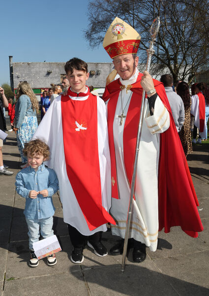  Oisin Murphy, St. Saviour's, who was confirmed by Bishop Alphonsus Cullinan at St. Saviour's Church. 