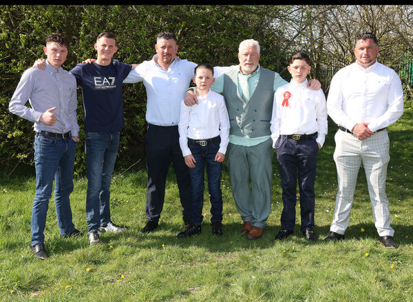 Patrick and Michael-Edward O'Reilly, St. Saviour's, who were confirmed by Bishop Alphonsus Cullinan at St. Saviour's Church. 