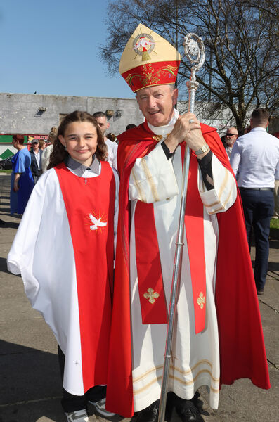  Emily O'Regan, St. Saviour's, who was confirmed by Bishop Alphonsus Cullinan, at St. Saviour's Church. Photo: Joe Evans