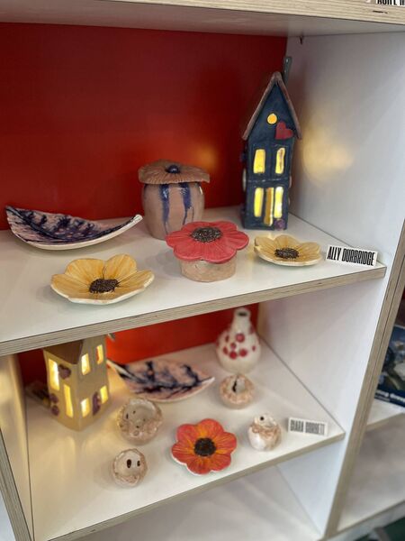 Students also took part in pottery classes, creating unique and colourful pieces. 