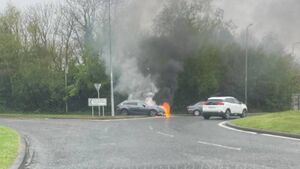 Fire services tend to car blaze on outskirts of Waterford City