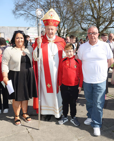  Feidhlem Evans St. Saviour's, who was confirmed by Bishop Alphonsus Cullinan, at St. Saviour's Church. Photo: Joe Evans