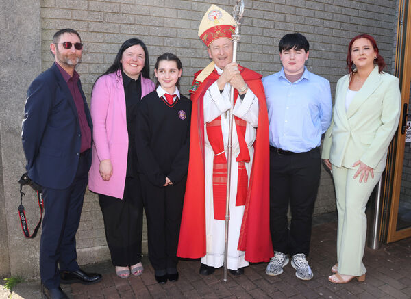  Robyn Liddane, St. Ursula's, who was confirmed by Bishop Alphonsus Cullinan at the Sacred Heart Church. 	All Photos: Joe Evans