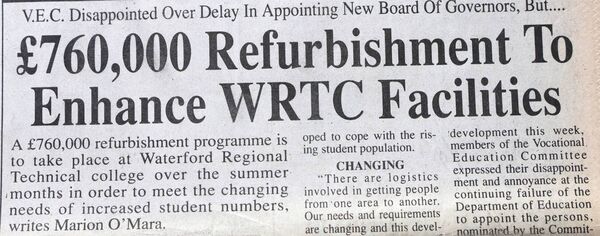 Headlines from Waterford's past 