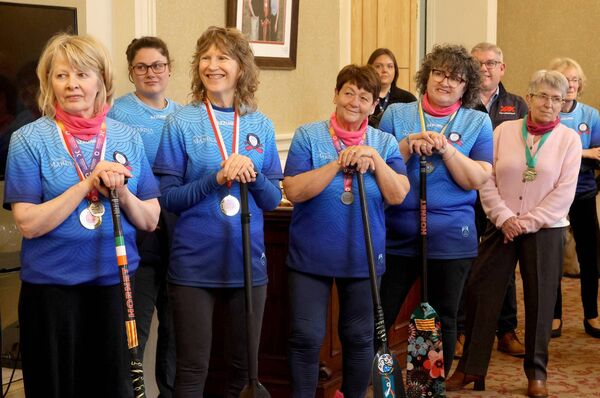 Pictured at City Hall where Mayor of Waterford City &amp; County Cllr Jason Murphy, held a reception for The Waterford Dragon Boat Club, in recognition of their courage, resilience the unbreakab;e bonds of Community spirit. Photo: Joe Evans