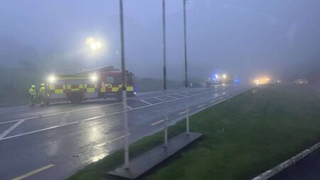 Emergency services at scene of accident on N25 between Waterford and New Ross