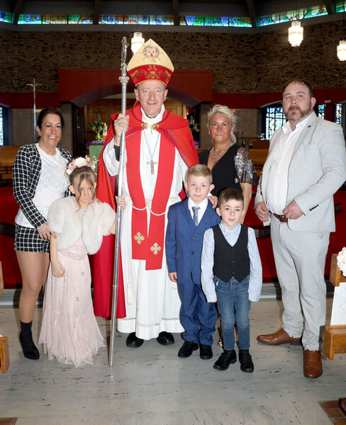 Nonnie O'Reilly, St. Martin's, who was confirmed by Bishop Alphonsus Cullinan, at the Sacred Heart Church. Photo: Joe Evans