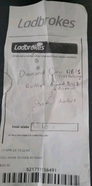 Mr Phelan's life-changing Ladbrokes betting slip