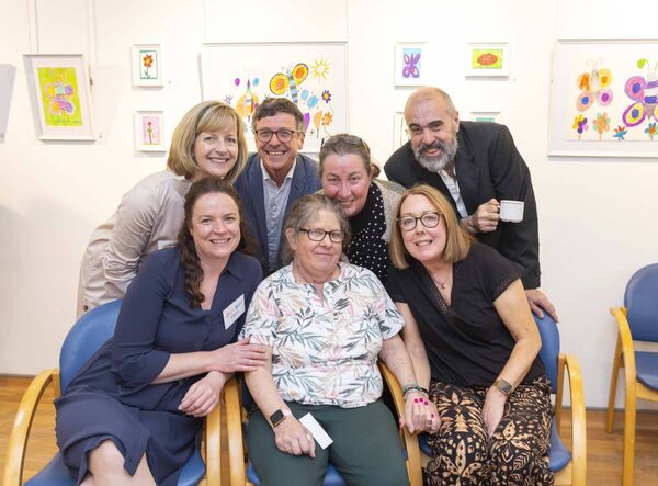 Pictured are, seated from left, Claire Meaney, Director, Réalta; Nicola Power, Artist/Renal Dialysis Patient; Rebecca O’Neill, Brothers of Charity. Back from left: Maeve Butler, Asst Director, Réalta; Dr Sean Leavey, Consultant Nephrologist, UHW; Jane Cullen, Clinical Nurse Manager - Renal Dialysis, UHW; Philip Cullen, Artist, Réalta/Waterford Healing Arts. Photo: Patrick Browne 