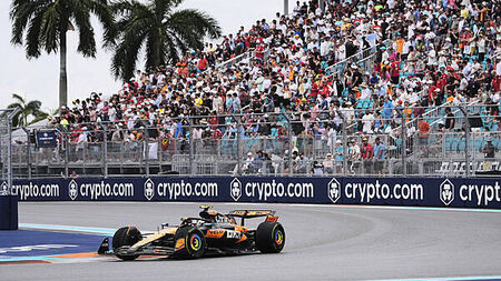 Lando Norris wins incident-packed Miami sprint with Lewis Hamilton third