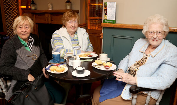 Joan Mullally, Entha Quinlan and Therese Flynn, at O'Neill's Bar Tramore, to support the Tramore Hospice Support Group coffee morning. Photo: Joe Evans Joan Mullally, Entha Quinlan and Therese Flynn, at O'Neill's Bar Tramore, to support the Tramore Hospice Support Group coffee morning. Photo: Joe Evans