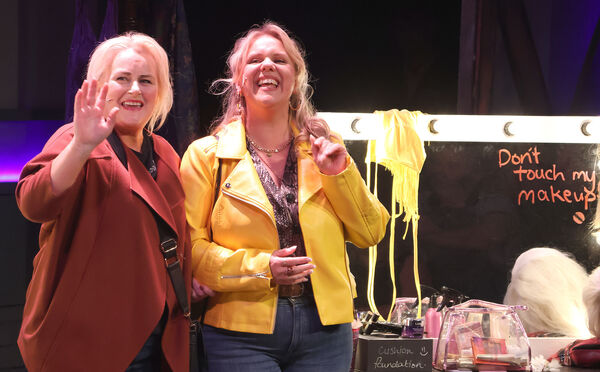 Greta Rochford (Margaret New) and Jenny Clooney (Ray) at Garter Lane for Quayplayers Musical & Dramatic Society, production of, Everybody's Talking About Jamie. Photo: Joe Evans Greta Rochford (Margaret New) and Jenny Clooney (Ray) at Garter Lane for Quayplayers Musical & Dramatic Society, production of, Everybody's Talking About Jamie. Photo: Joe Evans