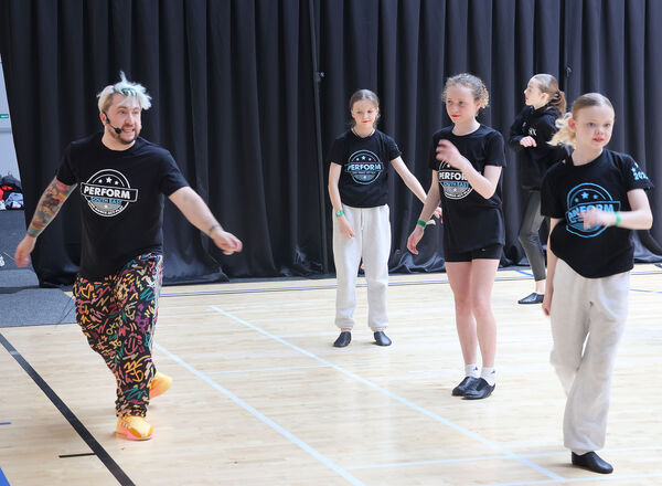  Choreographer, Neil O'Brien, workshop at Perford South East, Festival at SETU Arena.. Photo: Joe Evans