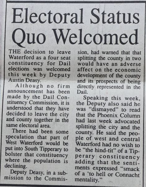 Making the headlines in Waterford's past Making the headlines in Waterford's past