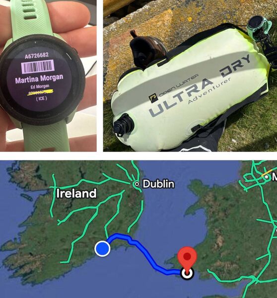 The Garmin device with Martina Morgan's name on it. Pic: Sean Corcoran