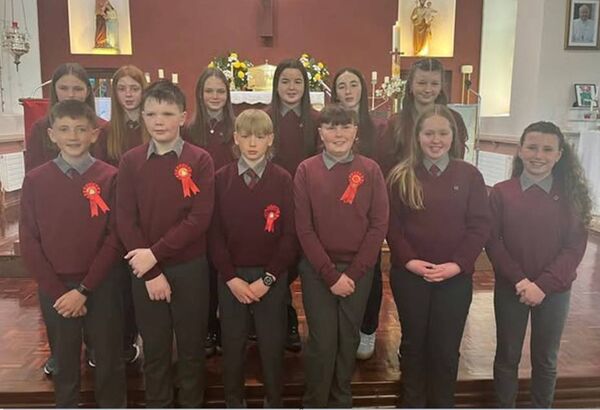 Pictured are the girls and boys of St Mary’s National School, Touraneena, who received the sacrament of confirmation last week.