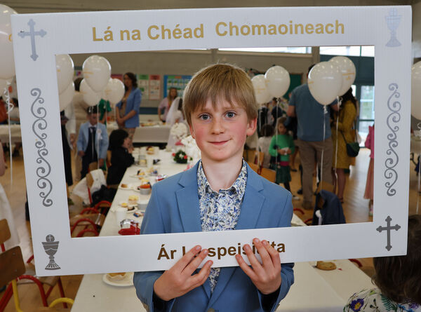  Darragh O'Brady, Gaelscoil Phort Láirge, who received his First Holy Communion at St. Mary's Church, Ballygunner.