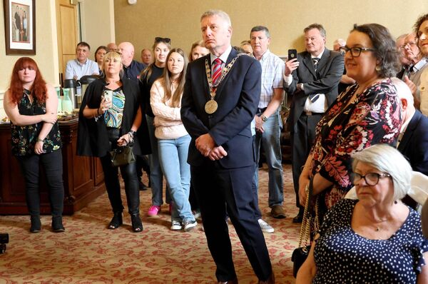 Pictured at City Hall for a Mayoral reception by Mayor of Waterford City & County Cllr. Jason Murphy for Mick Morrissey, in recognition of his outstanding achievement as 2024 WRC Masters Cup Co-Driver Champion. Photo: Joe Evans Pictured at City Hall for a Mayoral reception by Mayor of Waterford City & County Cllr. Jason Murphy for Mick Morrissey, in recognition of his outstanding achievement as 2024 WRC Masters Cup Co-Driver Champion. Photo: Joe Evans