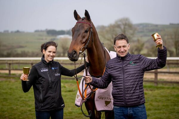 Homecoming Of Cheltenham Gold Cup Winner A Plus Tard who landed the race for Rachael Blackmore and trainer Henry de Bromhead back in 2022. Homecoming Of Cheltenham Gold Cup Winner A Plus Tard who landed the race for Rachael Blackmore and trainer Henry de Bromhead back in 2022.