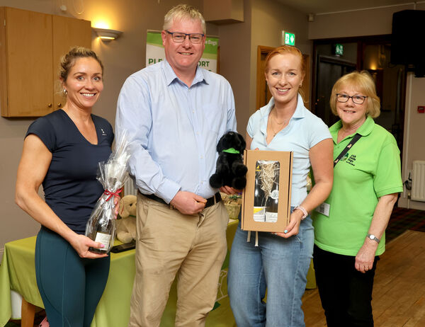  Michelle Hanrahan, Runner-up ladies 8-15 time slot, John Owens, Ani Pets Tramore, sponsor, Laura Kavanagh, winner ladies 8-15 time slot and Eleanor McBride, at St Anne's Tennis Club, for the annual fund-raising tournament for the Waterford Viking Branch of the Irish Guide Dogs, which raised over €2,000.