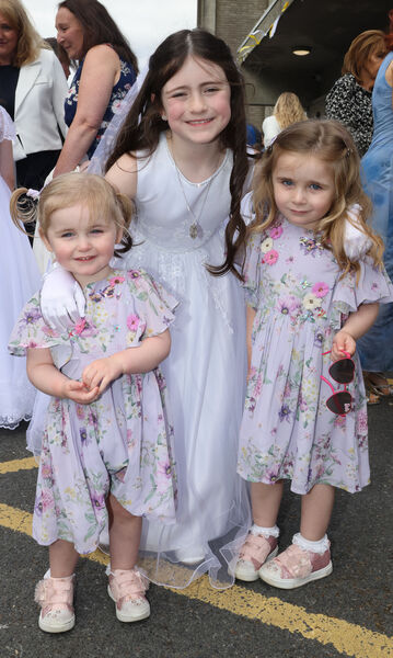Ava O'Halloran Ryan with her cousins Charlotte and Georgia McCaul, St. John of God, who received her First Holy Communion at St. Joseph and Benildus Church. Ava O'Halloran Ryan with her cousins Charlotte and Georgia McCaul, St. John of God, who received her First Holy Communion at St. Joseph and Benildus Church.