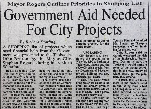 From the Archives looks into Waterford's past in headlines and photos. From the Archives looks into Waterford's past in headlines and photos.