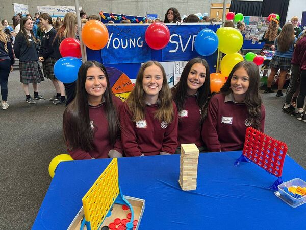 Some of the students pictured at the SVP event in SETU Arena.
