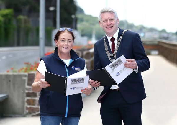 Mayor of Waterford City and County Cllr. Jason Murphy and Jemma Jacob Road Safety Officer Waterford City and County Council.