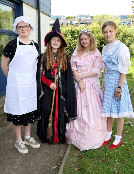 Caoimhe as Aunt Em, Holly as Wicked Witch, Pippa as Glinda and Ella as Dorothy, who performed in the Butlerstown NS production of The Wizard of Oz. Photo: Joe Evans Caoimhe as Aunt Em, Holly as Wicked Witch, Pippa as Glinda and Ella as Dorothy, who performed in the Butlerstown NS production of The Wizard of Oz. Photo: Joe Evans