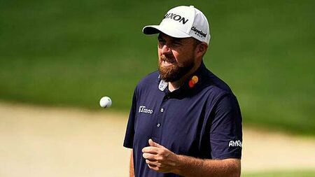 Shane Lowry reacts angrily to embedded ball on fairway at Quail Hollow