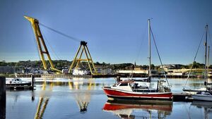 Emormous Hebo crane arrives in Waterford ahead of sustainable bridge structure Emormous Hebo crane arrives in Waterford ahead of sustainable bridge structure