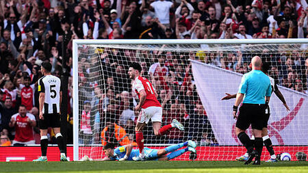 Declan Rice’s stunning strike secures Arsenal’s Champions League place