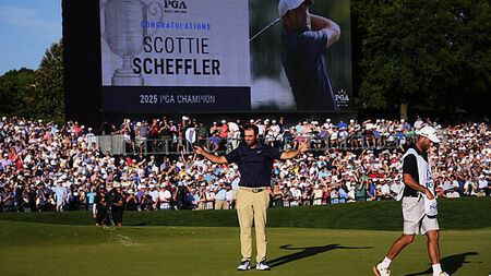 Scottie Scheffler cruises to US PGA Championship title as Jon Rahm bid implodes