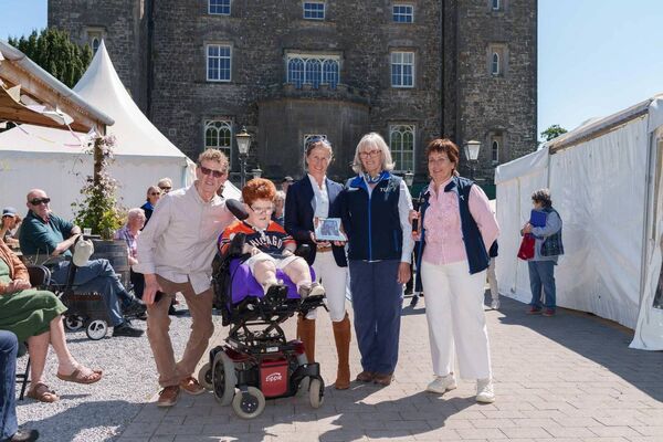 Pictured at the Riding for the Disabled Ireland (RDA Ireland) Garden Party were RDA Ireland Participant of the Year, Andrea, from Galway, with her father, Noel O'Sullivan; Sarah Ennis, Olympian and renowned Irish Eventing Rider; Dilys Lindsay, Secretary, RDA Ireland and Cathy Byrne, RDA Ireland's National Coordinator.